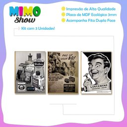 Kit 03 Placas Mdf Barbearia Antiga Pronto para Instalar Br37 - 3
