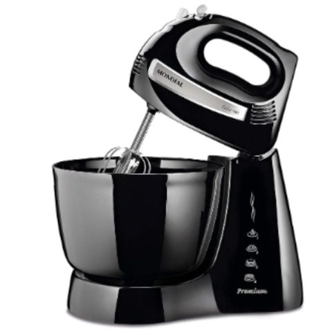 Batedeira Mondial Cake Premium 4 Velocidades + Turbo 500w Preto 220v - B-50-b