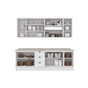 Ver imagem 4 de Kit Cozinha Modulada 10 Peças Americana 4aéreos+3balcões+3complementos C5p31 Branco2 Aéreos + 1