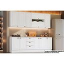 Ver imagem 1 de Kit Cozinha Modulada 10 Peças Americana 4aéreos+3balcões+3complementos C5p31 Branco2 Aéreos + 1