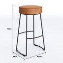 Ver imagem 4 de Kit 2 Banquetas Altas Nice Aço Industrial Yescasa