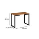 Ver imagem 3 de Mesa Lateral Innovare Industrial Aço Preto com Tampo Canela