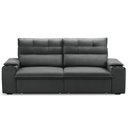Ver imagem 2 de Sofá Retrátil Reclinável para Sala 3 Lugares 245cm Gordon F04 Veludo Cinza Escuro - Lyam Decor