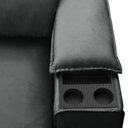 Ver mais imagens de Sofá Retrátil Reclinável para Sala 3 Lugares 245cm Gordon F04 Veludo Cinza Escuro - Lyam Decor