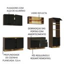 Ver imagem 5 de Armário de Cozinha Completa 310cm Rustic/Preto Agata Madesa 01