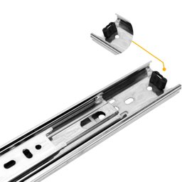 Corrediça Trilho Telescópico de 50 cm Steel o Par para Uma Gaveta 40 Kg 4 Pares - 5