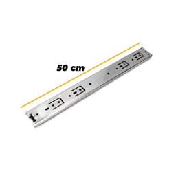 Corrediça Trilho Telescópico de 50 cm Steel o Par para Uma Gaveta 40 Kg 4 Pares - 2
