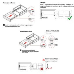 Corrediça Trilho Telescópico de 50 cm Steel o Par para Uma Gaveta 40 Kg 4 Pares - 6