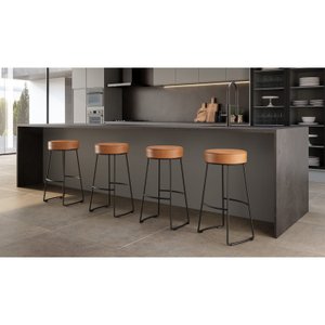 Conjunto 4 Banquetas Nice em Aço Industrial Yescasa