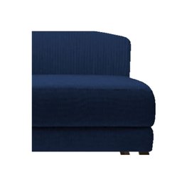 Recamier Heitor 140cm com Almofada Lado Direito Suede Azul Marinho/Bege - 5