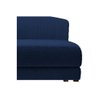 Recamier Heitor 140cm com Almofada Lado Direito Suede Azul Marinho/Bege - 5