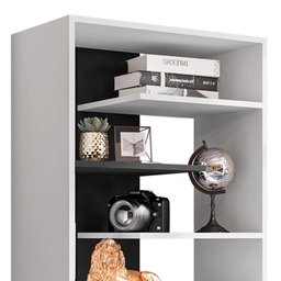 Armário Luna 2 Portas Branco/Preto - Móveis Leão - 3