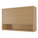 Ver imagem 3 de Armário Aéreo de Cozinha 1,20m 2 Portas e Nicho 100% Mdf Cléo Madeirado Nesher