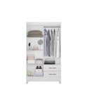 Ver imagem 4 de Guarda Roupa Solteiro 4 Portas 2 Gavetas Branco Chile - Moval