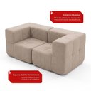 Ver imagem 6 de Sofá Modular 2 Lugares com 2 Cantos Kappesberg Boucle Capuccino