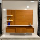 Ver imagem 6 de Painel Ripado para TV até 65 Polegadas com LED 200CMX167,5cm 2 Portas Atena Marrom