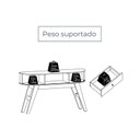 Ver imagem 5 de Aparador para Sala de Estar 2 Portas Flexíveis em MDF Curvo 1 Gaveta Estoril Laranja/Cinamomo/Off White