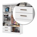Ver imagem 6 de Guarda-Roupa Solteiro Turim 4 Portas 2 Gavetas Multimóveis CR35554 Branco