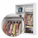Ver imagem 3 de Guarda-Roupa Solteiro Turim 4 Portas 2 Gavetas Multimóveis CR35554 Branco