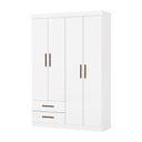 Ver imagem 2 de Guarda-Roupa Solteiro Turim 4 Portas 2 Gavetas Multimóveis CR35554 Branco