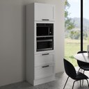 Ver imagem 1 de Armário de Cozinha Torre Quente 70cm com 2 Gavetões e 1 Porta Basculante 100% Mdf Phoenix Móvel na C