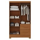 Ver imagem 2 de Guarda Roupa Solteiro Primordial Max 4 Portas 2 Gavetas Cinamomo Fosco - Zanzini