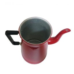 Conjunto com Bule Chaleira Leiteira com Apito Vermelho - 4