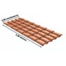 Kit com 5 Telhas Pvc Colonial 230x86cm Permatti - 2