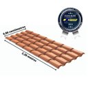 Ver imagem 3 de Kit 10 Telhas Colonial PVC 2,30x0,86cm 5 Ondas Permatti Vermelho/Ceramica