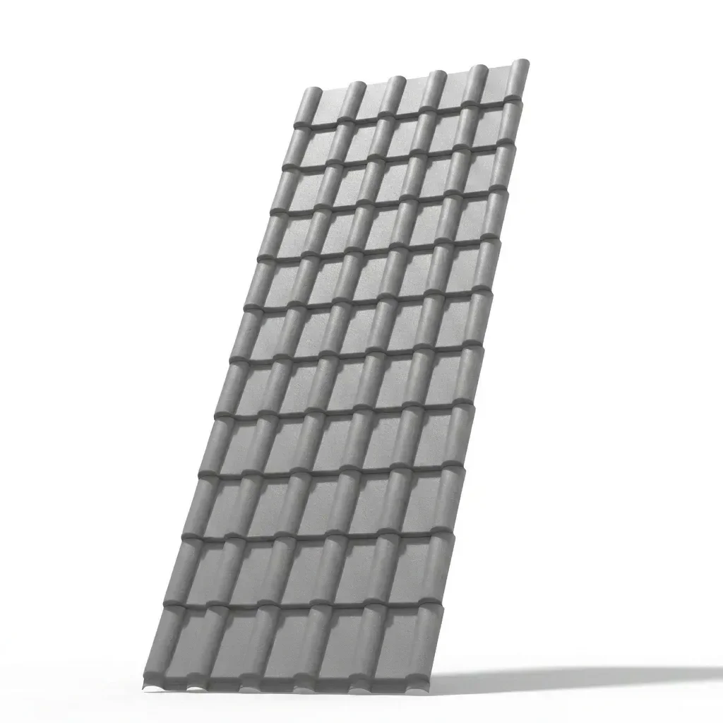 Ver imagem 3 de Kit 10 Telhas PVC Plan 2,42x0,88cm 6 Ondas Permatti Cinza