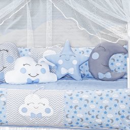 KIT JOGO DE BERÇO BABY EXCLUSIVO 12 PECAS KIT AMERICANO FOFURA PARA BEBE COMPLETO LUXUOSO - 6