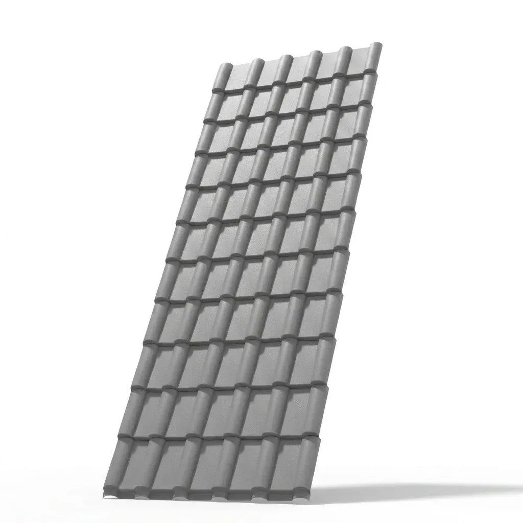 Ver imagem 2 de Kit 15 Telhas PVC Plan 2,42x0,88cm 6 Ondas Permatti Cinza
