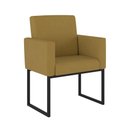 Ver imagem 4 de Kit 02 Poltronas com Base de Ferro Preta Reforçada Balaqui Capuccino