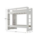 Ver imagem 3 de Beliche Solteiro Savana 1 Prateleira Espresso Móveis