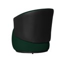 Ver imagem 4 de Poltrona Organica Beatriz Suede Verde C/ Composê Corano Preto - Lm Decor