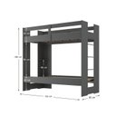 Ver imagem 3 de Beliche Juvenil Savana 1 Prateleira Espresso Móveis