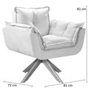 Ver imagem 2 de Poltrona Opalla Giratória Madeira Suede Verde