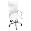 Ver imagem 1 de Kit com 2 Cadeira Presidente Charles Eames Esteirinha Couro Pu 11p Branco