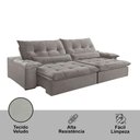 Ver imagem 4 de Sofá Nivus Veludo 2 Módulos 90cm B25cm Meu Sofá Online B026 Veludo Prata