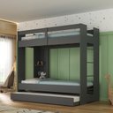 Ver imagem 1 de Treliche Juvenil Nassau 1 Prateleira Grafite Espresso Móveis