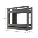 Ver imagem 3 de Treliche Juvenil Nassau 1 Prateleira Grafite Espresso Móveis