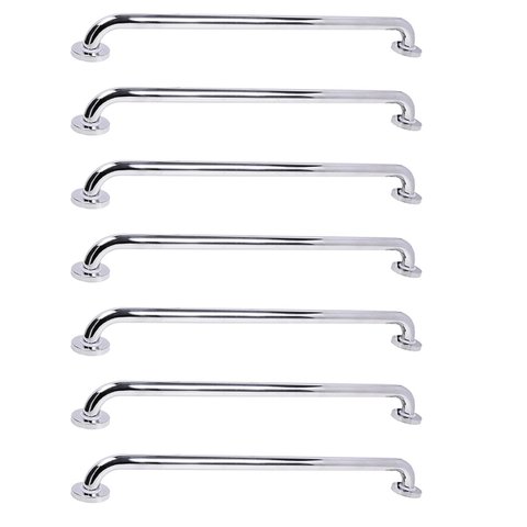 Barra de Apoio 70cm Aço Inox Kit 7 Unidades Deficiente Gestante Idoso Criança Acessibilidade Banheir