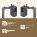 Ver imagem 3 de Escrivaninha Mesa Escritório Victoria 120 com 1 Porta Espresso Móveis