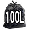 Sacos para Lixo 100 Litros 500 Unidades Cor:preto - 1