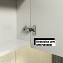 Ver imagem 5 de Espelheira para Banheiro 2 Portas 1 Prateleira Cairo Branco