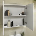 Ver imagem 2 de Espelheira para Banheiro 2 Portas 1 Prateleira Cairo 