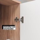 Ver imagem 5 de Espelheira para Banheiro 1 Porta 2 Prateleiras Tívoli Marrom/Nogal