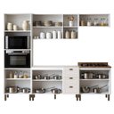 Ver imagem 5 de Cozinha Completa Modulada 5 Módulos Modelo Americano Provençal Portas em MDF Branco/Ébano