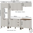 Ver imagem 3 de Cozinha Completa Modulada 5 Módulos Modelo Americano Provençal Conecta Branco/Ébano