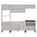 Ver imagem 4 de Cozinha Completa Modulada 5 Módulos Modelo Americano Provençal Conecta Branco/Ébano